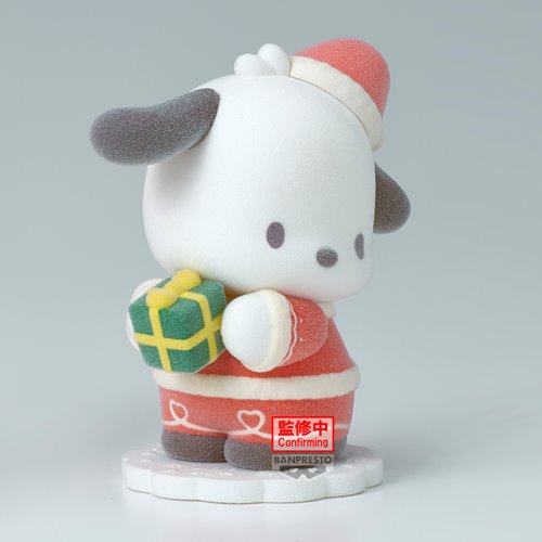 Sanrio Pochacco Santa Version Fluffy Puffy Mini-Figure