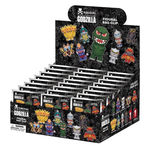 Godzilla x Tokidoki 3D Foam Bag Clip Random 6-Pack