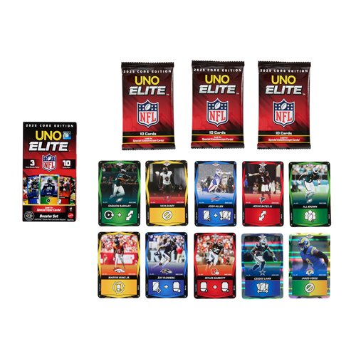 UNO Elite NFL 2025 Core Edition Booster Set (Mainline) Card Game