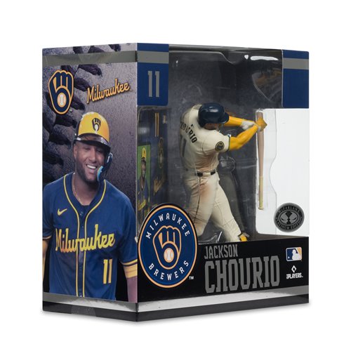 MLB SportsPicks Milwaukee Brewers Jackson Chourio 7-Inch Posed Figure Case of 6