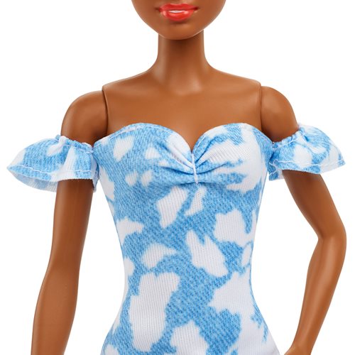 Barbie Fashionistas Doll #185 with Bleached Denim Dress
