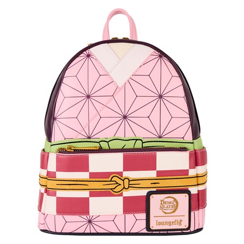 demon slayer mini backpacks Logo Canvas Women's Pink Backpack Bioworld lasting color quality and durability for everyday wear Demon Slayer: Kimetsu No Yaiba