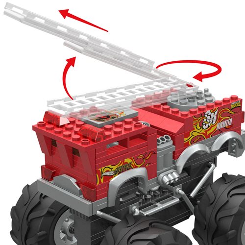Hot Wheels Mega Construx 5-Alarm Fire Truck Monster Truck and ATV