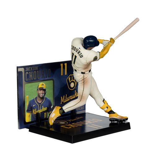MLB SportsPicks Milwaukee Brewers Jackson Chourio 7-Inch Posed Figure Case of 6