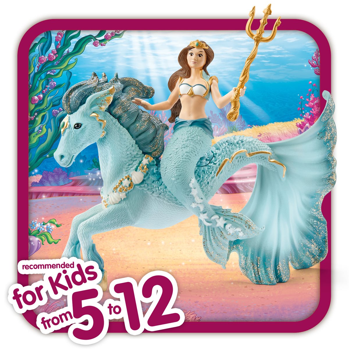 5 to 12 Years SCHLEICH Bayala Mermaid Eyela on Underwater Horse Toy Figures