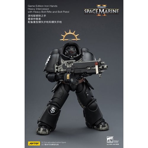 Joy Toy Warhammer 40K Space Marines Game Edition Iron Hands Intercessor Bolt Rifle & Pistol 1:18 Sca
