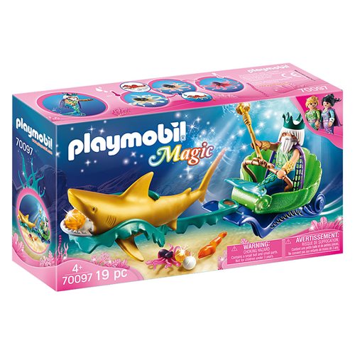 Playmobil 70097 Magical Mermaids King of the Sea with Shark Carriage