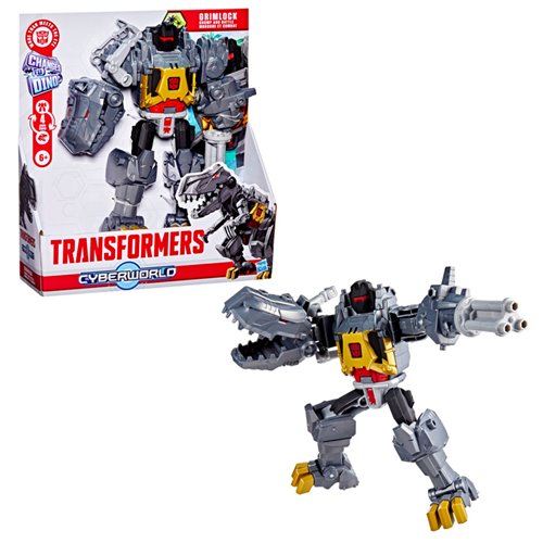Transformers Cyberworld Grimlock Chomp & Battle 9-Inch Action Figure