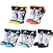 Pokemon Characters Youth Ankle Sock 5-Pack