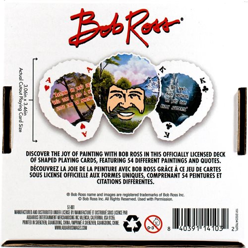 Bob Ross Shaped Playing Cards