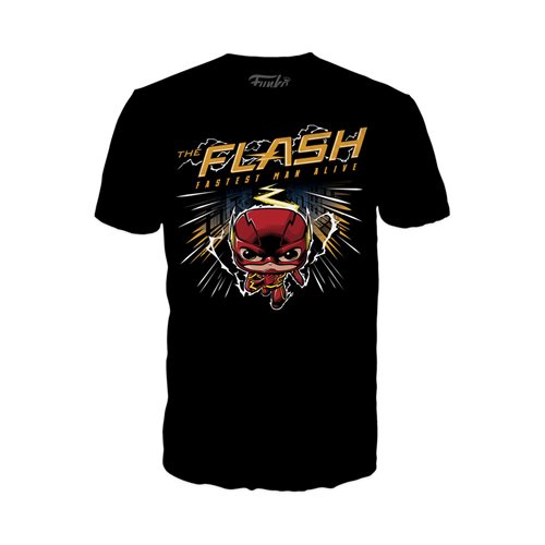 The Flash Glow-in-the-Dark Pop! Vinyl Figure and Adult T-Shirt 2-Pack