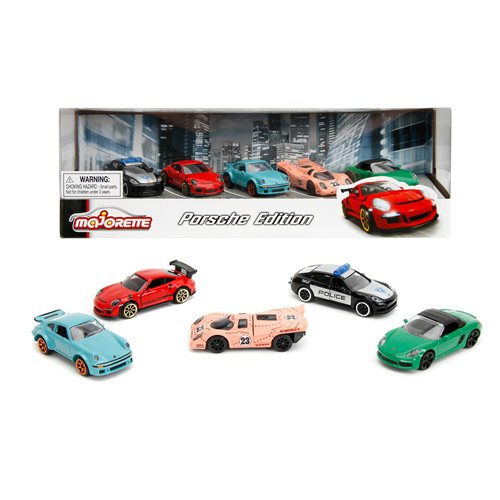 Majorette Porsche 1:64 Scale Die-Cast Metal Vehicle Wave 2 5-Pack