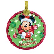 Mickey Mouse Merry Christmas Hanging StarFire Glass Print