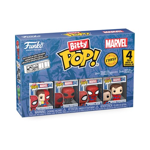 Spider-Man Parker Split Funko Bitty Pop! Mini-Figure 4-Pack