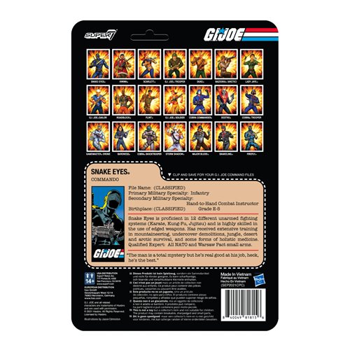 G.I. Joe Snake Eyes (Recolor) 3 3/4-Inch ReAction Figure
