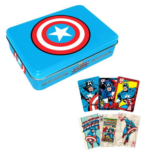 Captain America Playing Card Set with Tin