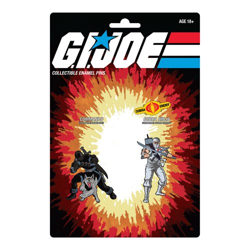 G.I. Joe Snake Eyes and Storm Shadow Retro Enamel Pin Set