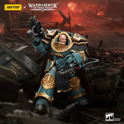 Joy Toy Warhammer 40,000 Sons of Horus Praetor in Cataphractii Terminator Armor 1:18 Scale Action Fi