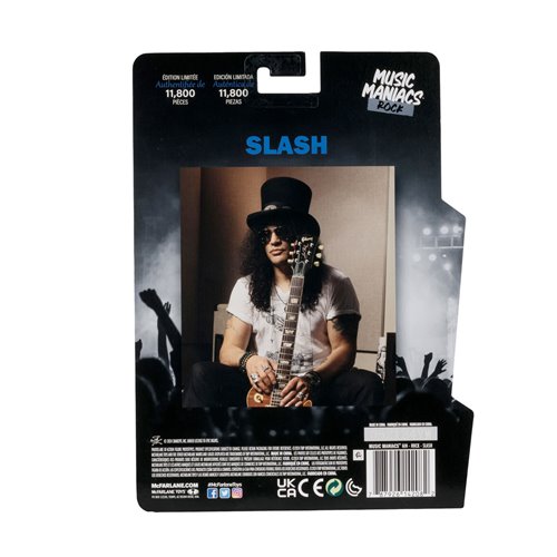Music Maniacs Rock Wave 3 Guns N Roses Slash 6-Inch Scale Action Figure