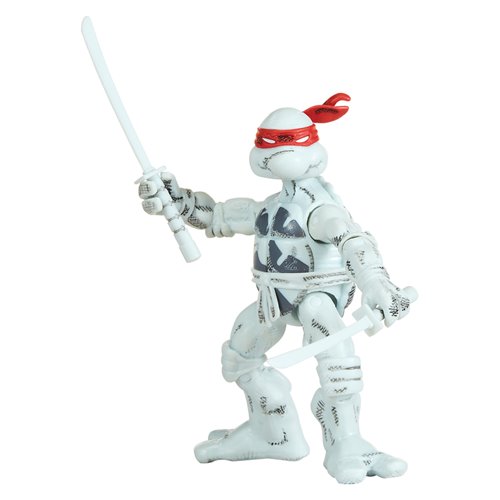 Teenage Mutant Ninja Turtles Classic Comic Book Series Black and White Turtles Action Figure 4-Pack