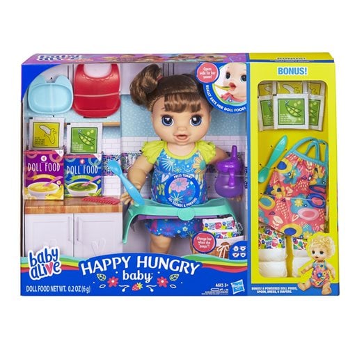 Baby Alive Happy Hungry Baby Brown Straight Hair Doll