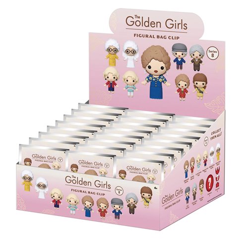 Golden Girls Series 8 3D Foam Bag Clip Display Case of 24