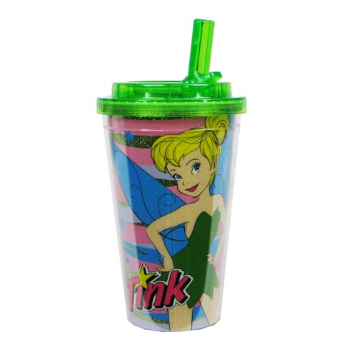 Disney Princess Glitter Confetti Party Cup w/ Straw & Lid, 16 oz