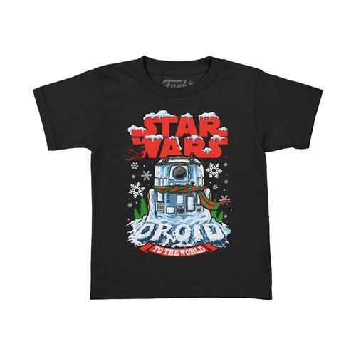 Star Wars Holiday R2-D2 Metallic Funko Pocket Pop! Key Chain and Youth T-Shirt 2-Pack