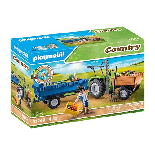 Playmobil 71249 Farm Harvester Tractor with Trailer