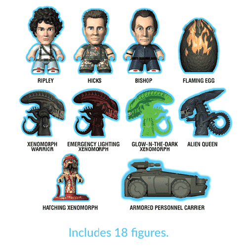 Aliens Game Over Titans  – Display Case of 18 Mini-Figures