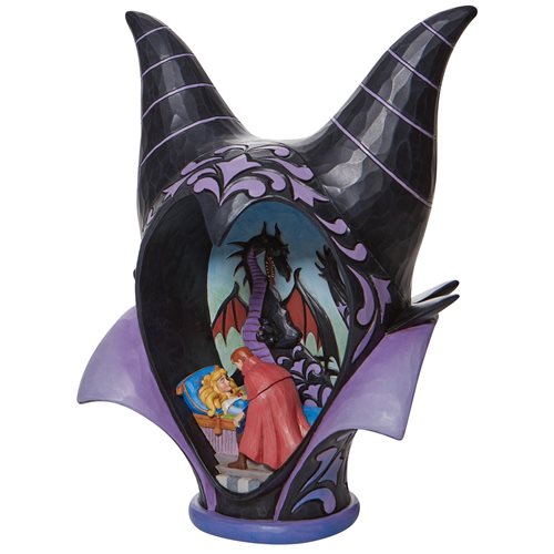 Disney Traditions Sleeping Beauty Maleficent Headdress Scene True Love's Kiss by Jim Shore Statue