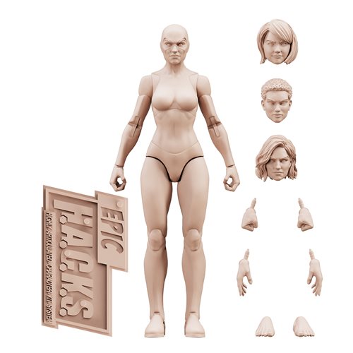 Epic H.A.C.K.S Blanks Champagne Beige Female 1:12 Scale Action Figure