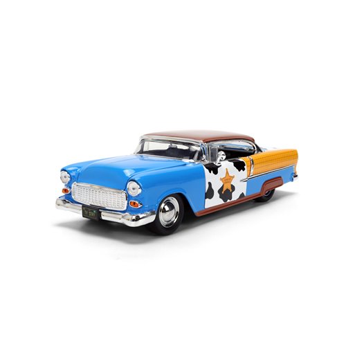 Hollywood Rides Toy Story 1955 Chevrolet Bel Air 1:24 Scale Die-Cast Metal Vehicle with Woody Figure