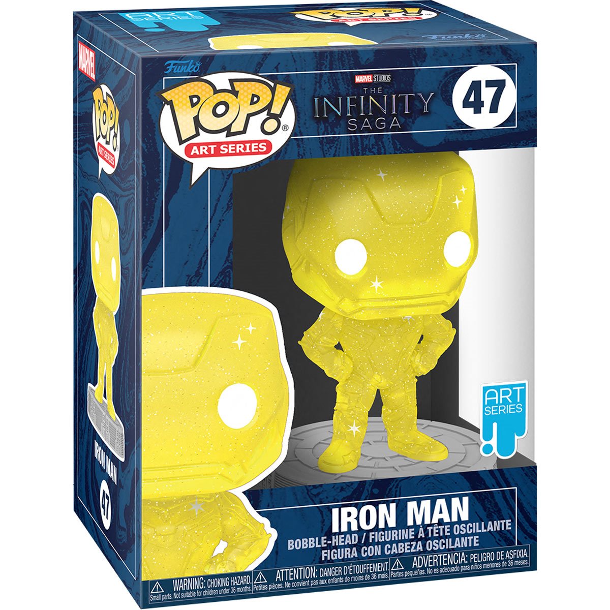 Avengers Infinity Saga Iron Man Yellow Artist Series Funko Pop! Vinyl  Figure with Pop! Protector Case #47