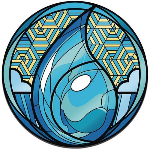 Magic: The Gathering Stained Glass Island Augmented Reality Pin