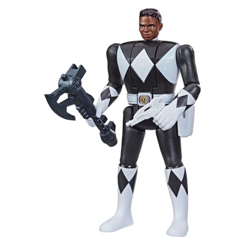 Power Rangers Retro-Morphin Black Ranger Zack Fliphead Action Figure
