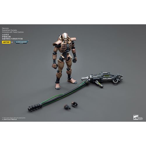 Joy Toy Warhammer 40,000 Necrons Szarekhan Dynasty Immortal with Tesla Carbine 1:18 Scale Action Fig