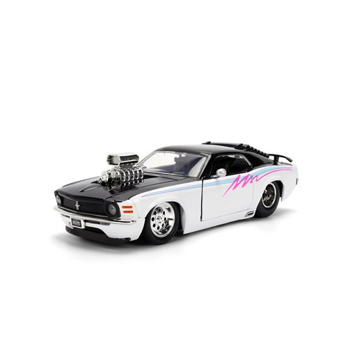 Bigtime Muscle 1970 Ford Mustang Boss 429 Glossy White 1:24 Scale Die-Cast Metal Vehicle