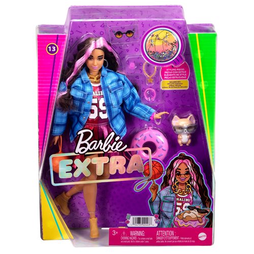 Barbie Extra Doll #13 with Basketball Jersey and Pet