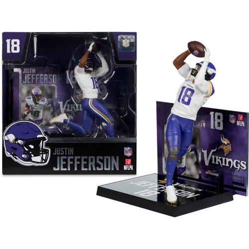 NFL SportsPicks Minnesota Vikings Justin Jefferson 7-Inch Posed Figure