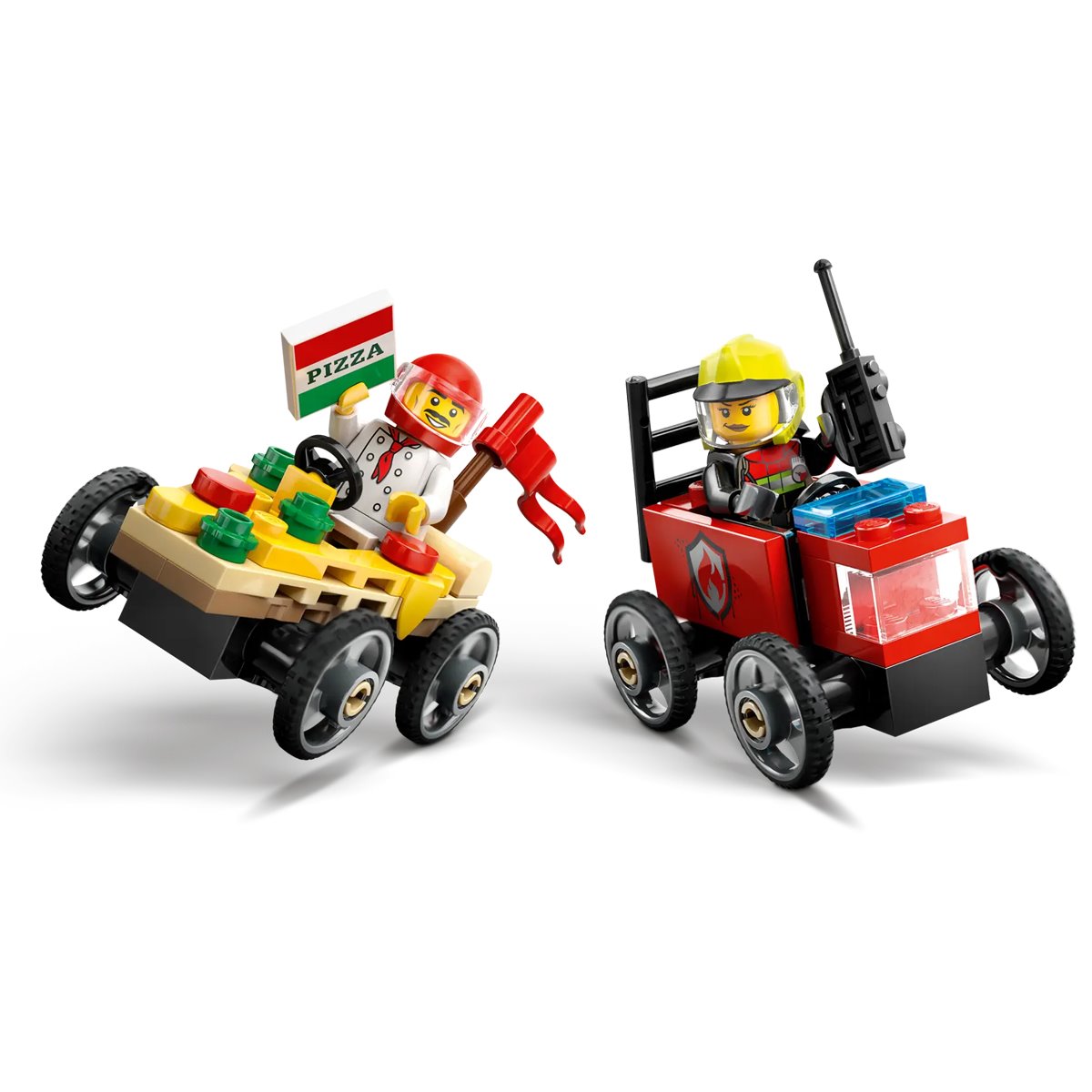 LEGO City 60458 Pizza vs. Fire Truck Race Car Pack