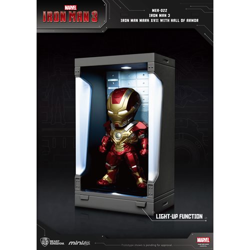 Iron Man 3 Iron Man MK XVII MEA-022 Figure with Hall of Armor Display