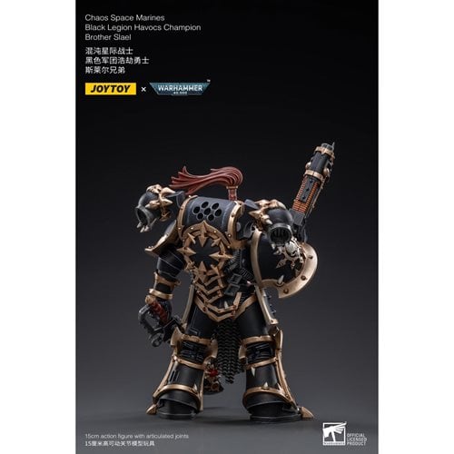 Joy Toy Warhammer 40,000 Chaos Space Marines Black Legion Havocs Champion Brother Slael 1:18 Scale A