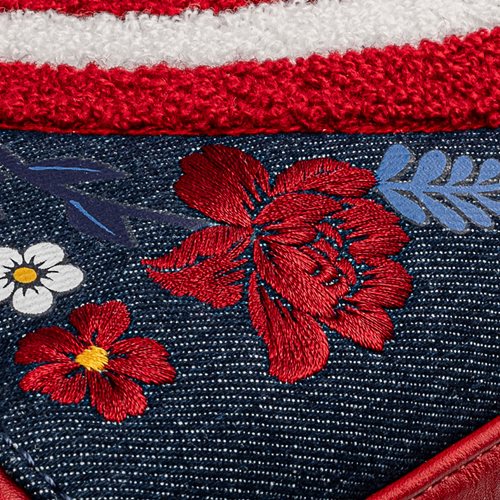 Captain America 80th Anniversary Floral Shield Crossbody Purse