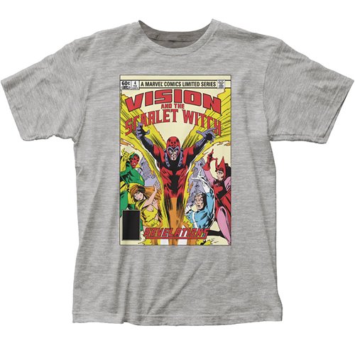 Marvel Vision and the Scarlet Witch Comic Cover Gray T-Shirt - Previews Exclusive