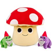 Mushroom with Frog Gnomes 13-Inch Interactive Phunny Plush