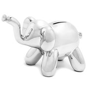 Balloon Animal Small Elephant Silver Money Bank