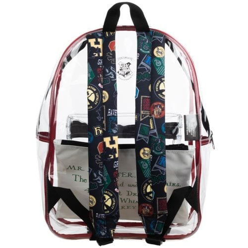 Harry Potter Hogwarts Clear Backpack with Removable Envelope Pouch