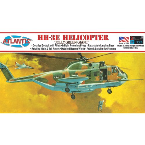 HH-3E Jolly Green Giant Helicoptor 1:72 Scale Plastic Model Kit
