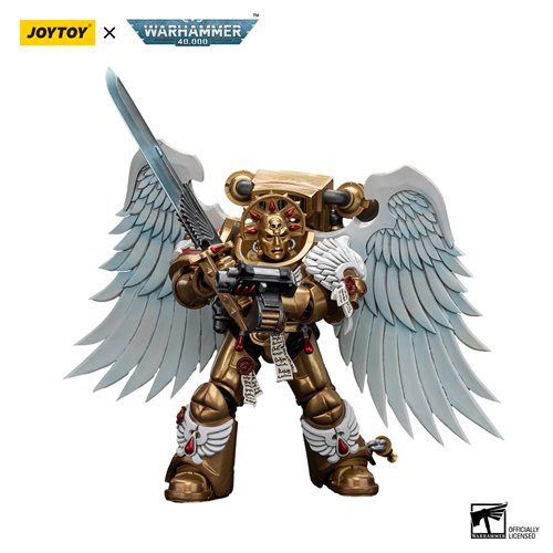 Joy Toy Warhammer 40,000 Blood Angels Sanguinary Guard with Encarmine Sword Version 1 1:18 Scale Act